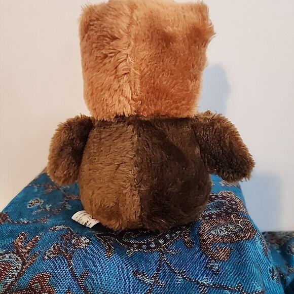 Wallace Berrie & Co 1979 Owl Plush Stuffed Animal Stuffed With Shredded Nutshell - Picture 2 of 10